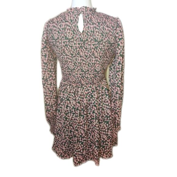 Lulu's NWT Floral Forever Green & Pink Smocked Skater Mini Dress, M - Picture 10 of 16